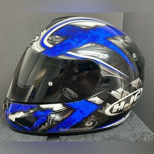 HJC CL-16 SZ LARGE Full Face Motorcycle Helmet Blue/Black DOT SNELL Approved